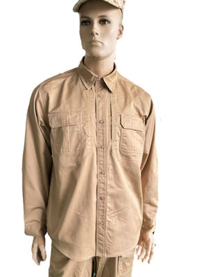 Khaki Fireproof Military Army Uniform Tactical Shirt Men Military Training Shirt