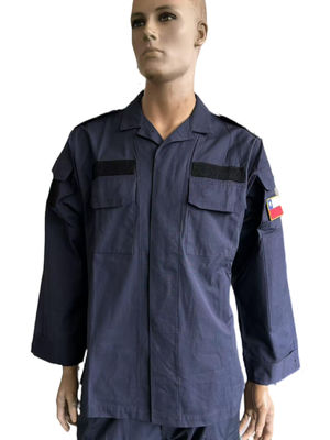 Navy Blue Nylon Cotton BDU Military Uniform Set S-4XL