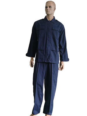 Custom Navy Blue BDU Military Uniform Set Polyester Cotton