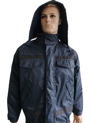 Navy Blue Military Jacket with Composite Fabric Technology