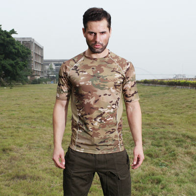 Men's Camouflage Tactical Combat Shirt Quick Dry Outdoor Sports
