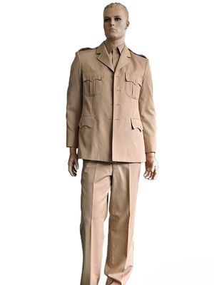 Khaki Military Dress Uniform Set 45 Wool Blend Jacket Shirt Trousers