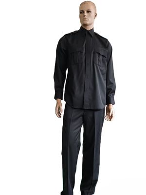 Black Military Ceremonial Uniform Long Sleeve And Straight Leg Trousers