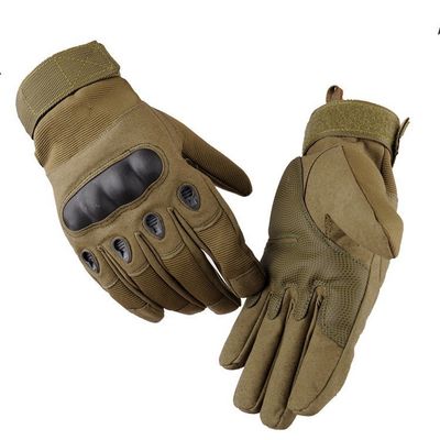 Full Finger Combat Tactical Gloves Khaki Outdoor Hiking Sport Hunting Training Cycling