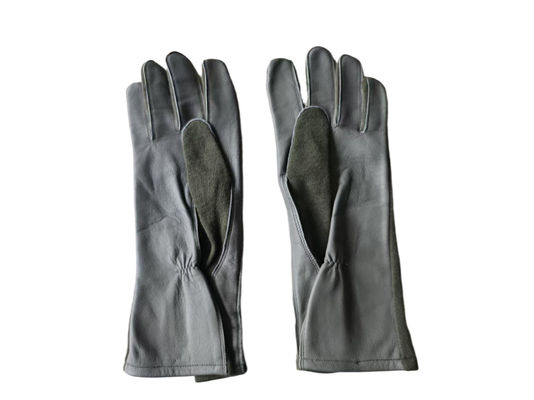Tactical Full Finger Leather Gloves Slip Resistant Brown