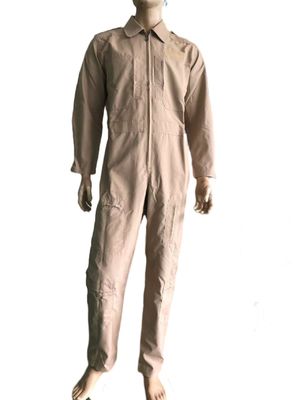 Fireproof Khaki One Piece Work Uniform Flame Retardant Suit