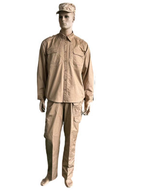 Khaki Fireproof Military Army Uniform Tactical Shirt Men Military Training Shirt