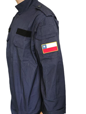 Tear Resistant Dark Blue Military Army Uniform With Secure Pockets Waterproof
