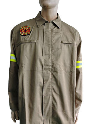 Flame Retardant Firefighter Jacket Heat Resistant with Reflective Strips