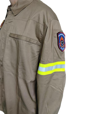 Flame Retardant Firefighter Jacket Heat Resistant with Reflective Strips