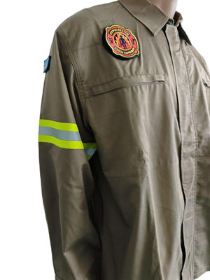 Flame Retardant Firefighter Jacket Heat Resistant with Reflective Strips