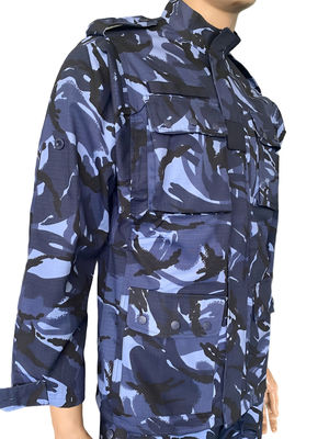 Blue Camouflage Military Army Uniform XS - 4XL Waterproof Tactical Uniform Set