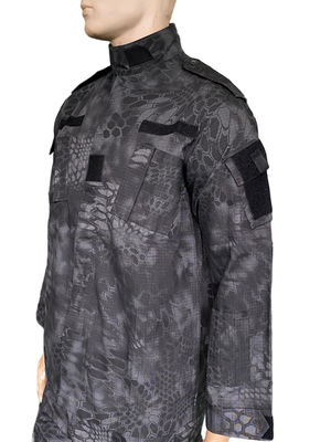 Durable ACU Black Camo Military Uniform Tactical Uniform Outdoor Combat Training Suit