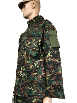 Outdoor Activities BDU Combat Uniform Set Functional With Digital Camouflage
