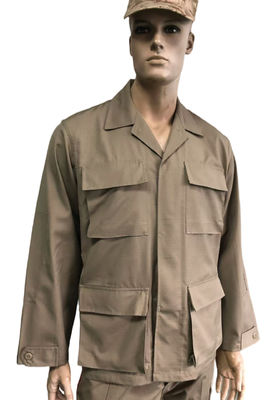 Khaki BDU Uniform Set Military Uniform Polyester Cotton Unisex XS-3XL
