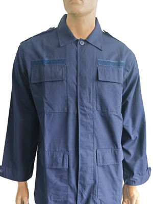 Custom Navy Blue BDU Military Uniform Set Polyester Cotton