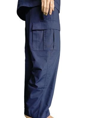 Custom Navy Blue BDU Military Uniform Set Polyester Cotton
