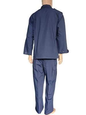 Custom Navy Blue BDU Military Uniform Set Polyester Cotton