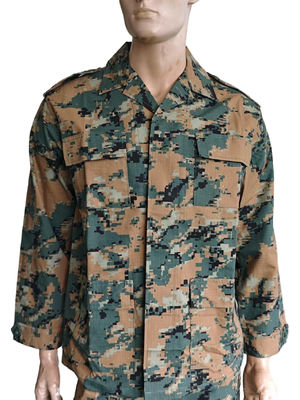 BDU Tactical Field Uniform Outdoor Hunting Ripstop Cotton Digital Woodland Camo Uniform
