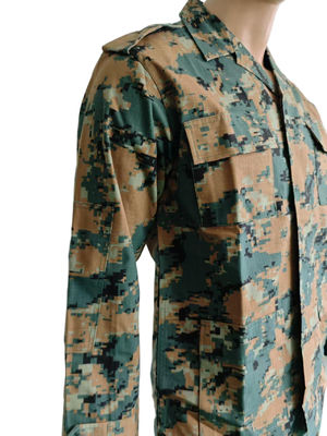 BDU Tactical Field Uniform Outdoor Hunting Ripstop Cotton Digital Woodland Camo Uniform