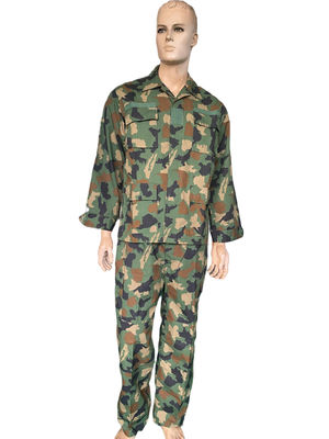 Outdoor BDU Military Uniform Breathable Camo Work Suit Polyester Cotton Fabric