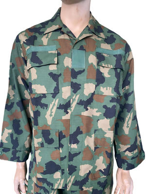 Outdoor BDU Military Uniform Breathable Camo Work Suit Polyester Cotton Fabric