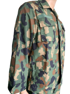 Outdoor BDU Military Uniform Breathable Camo Work Suit Polyester Cotton Fabric