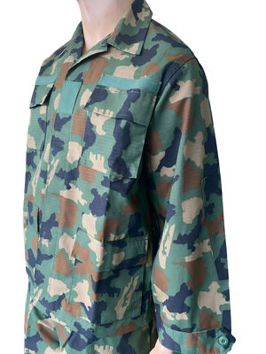 Outdoor BDU Military Uniform Breathable Camo Work Suit Polyester Cotton Fabric