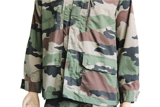 Functional French F2 Uniform Collared Camo Jacket And Trousers For Outdoor Activities