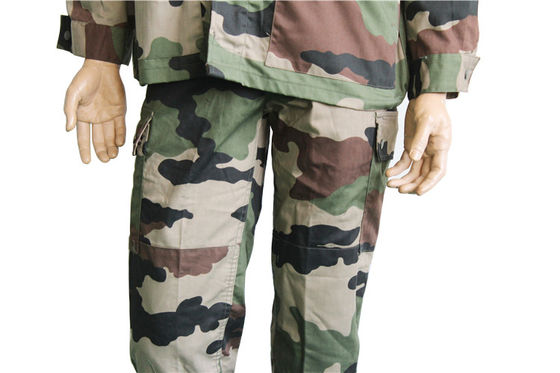 Functional French F2 Uniform Collared Camo Jacket And Trousers For Outdoor Activities