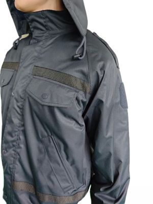 Navy Blue Military Jacket with Composite Fabric Technology