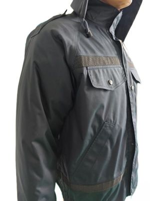 Navy Blue Military Jacket with Composite Fabric Technology