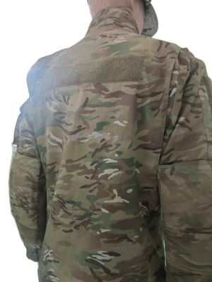 Custom Camouflage Military Jacket with Zipper and Velcro Pockets