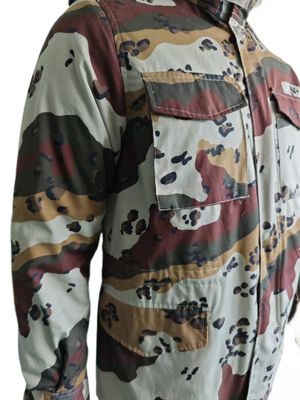 M65 Camo Insulated Jacket With Metal Button And Zipper Closure Tactical Windbreaker Jacket