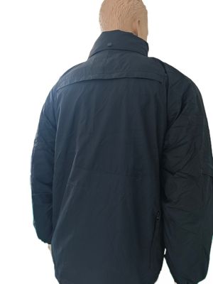 Stealth Black Military Parka Jacket Long Sleeve With Detachable Thermal Liner