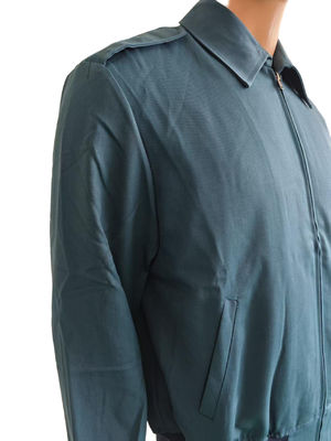 Blue Fabric Standard Military Issue Jacket With 2 Pockets Waterproof Breathable Polyester