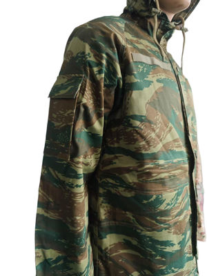 Hooded Camouflage Training Top with Versatile Functions Zipper Metal Button Closure