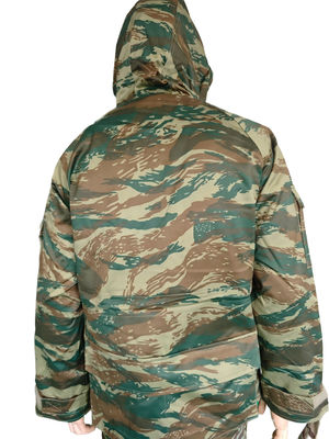 Hooded Camouflage Training Top with Versatile Functions Zipper Metal Button Closure