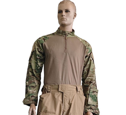 Frog Split Combat Suit Ventilated Top Utility Pants Polyester Cotton Knitted Fabric