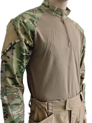 Frog Split Combat Suit Ventilated Top Utility Pants Polyester Cotton Knitted Fabric