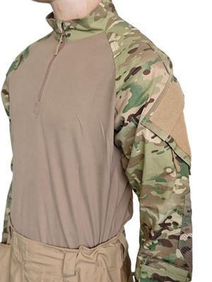 Frog Split Combat Suit Ventilated Top Utility Pants Polyester Cotton Knitted Fabric