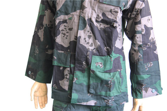 Polyester Cotton Police Security Uniform Woodland Camo Set