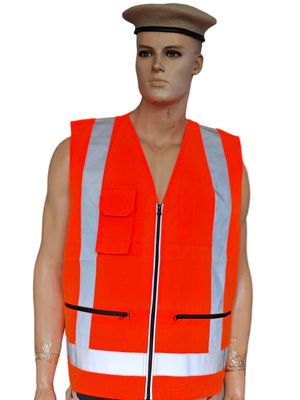 High Visibility Reflective Safety Vest Orange Customizable