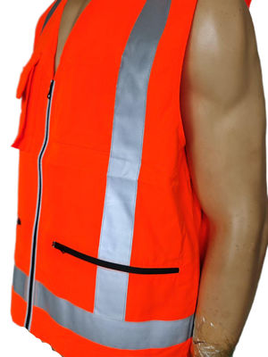 High Visibility Reflective Safety Vest Orange Customizable