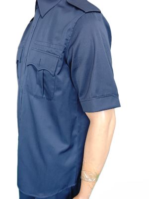 Navy Blue Summer Military Uniform Set 45 Wool 55 Polyester Short Sleeve