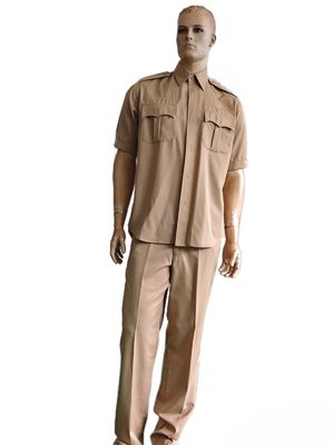 Men's Khaki Tactical Uniform Set 45 Wool 55 Polyester Formal Wear