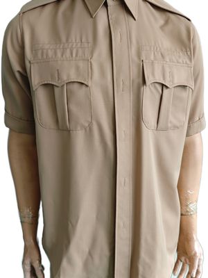 Men's Khaki Tactical Uniform Set 45 Wool 55 Polyester Formal Wear
