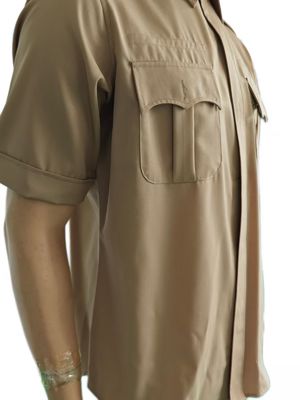 Men's Khaki Tactical Uniform Set 45 Wool 55 Polyester Formal Wear