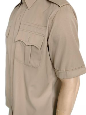 Men's Khaki Tactical Uniform Set 45 Wool 55 Polyester Formal Wear