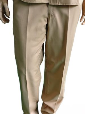 Classic Khaki Officer's Dress Uniform Set Wool Blend Long Sleeve Straight Leg